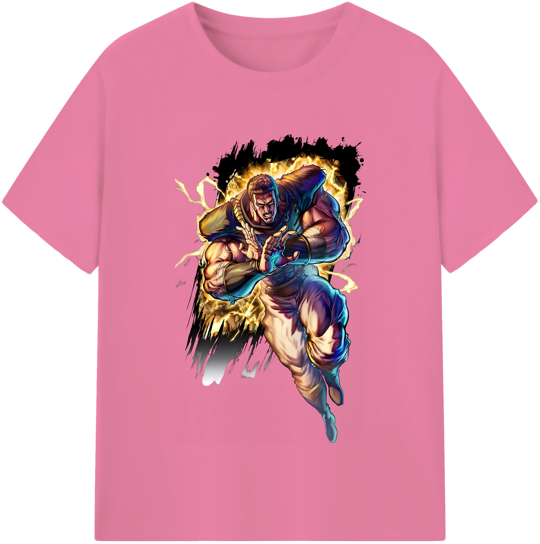 （画像用） 北斗の拳 Fist of the North Star 綿100％半袖Tシャツ（フロントプリント）
